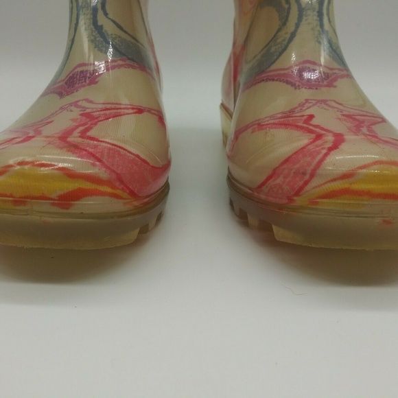 Coach Pixy Dream Signature C Rubber Rain Boots 6 B - Picture 6 of 7